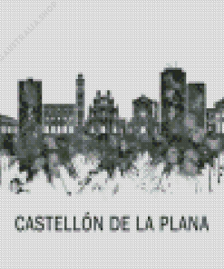 Black And White Castellon Poster Diamond Painting