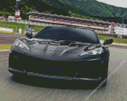 Black Corvette Diamond Painting