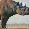 Black Rhinoceros Diamond Painting