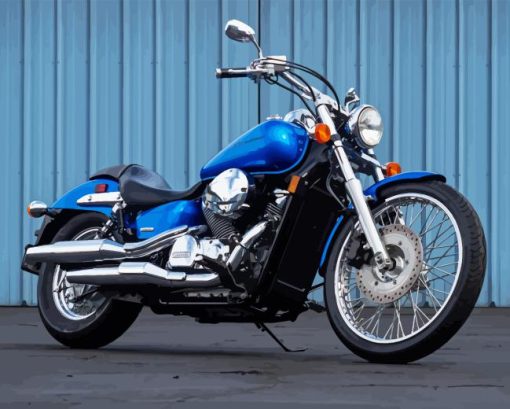 Blue Honda Shadow Diamond Painting