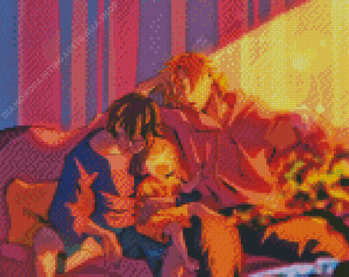 Buddy Daddies Characters Sleeping Diamond Painting