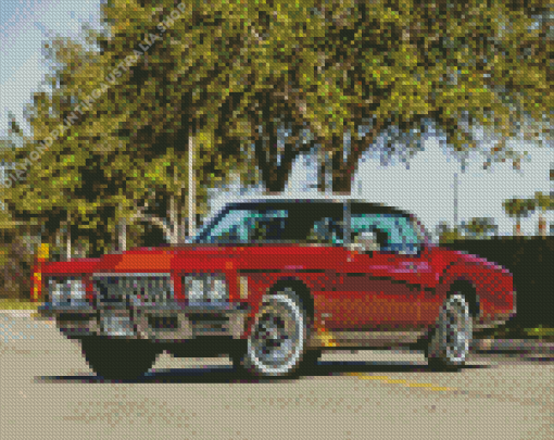 Buick Riviera Red Car Diamond Painting