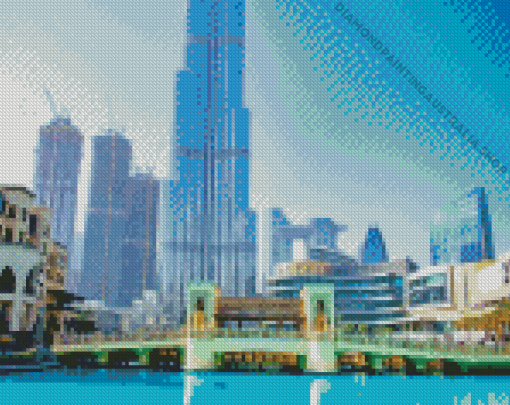 Burj Khalifa Lake Diamond Painting