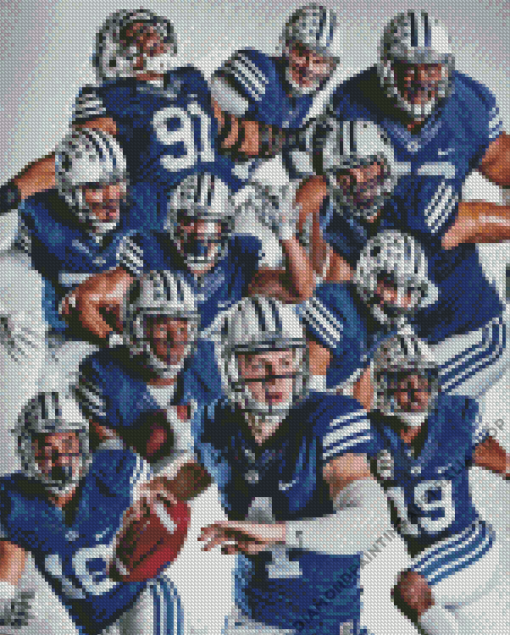 Byu Football Team Diamond Painting