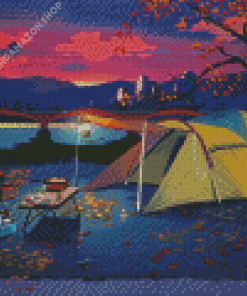 Camping In the Fall Diamond Painting