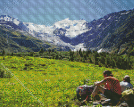 Camping in Alpine Meadows Diamond Painting