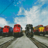 Canadian National Railway Trains Diamond Painting