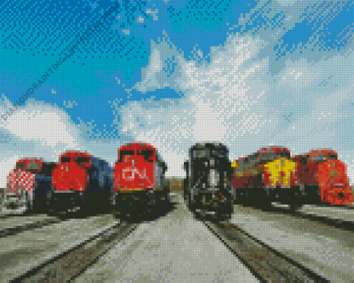 Canadian National Railway Trains Diamond Painting