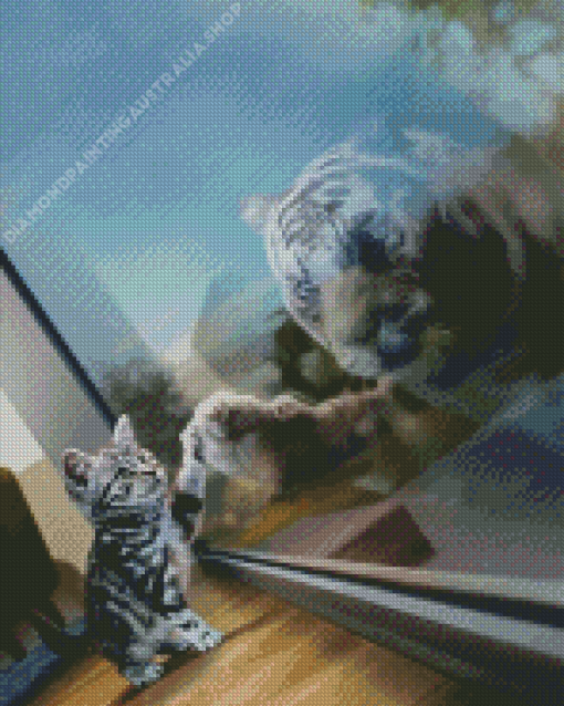 Cat And Tiger Diamond Painting