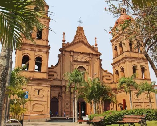 Cathedral of Santa Cruz Bolivia Diamond Painting