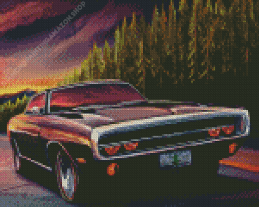 Charger Rt 1970 Art Diamond Painting