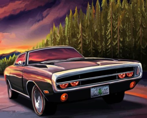 Charger Rt 1970 Art Diamond Painting