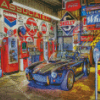 Classic Car Garage Diamond Painting