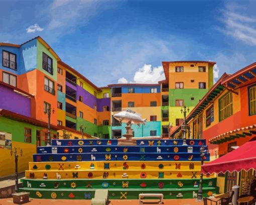 Colombia Madellin City Diamond Painting