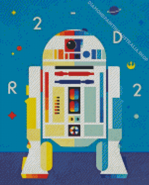 Colorful R2d2 Robot Diamond Painting