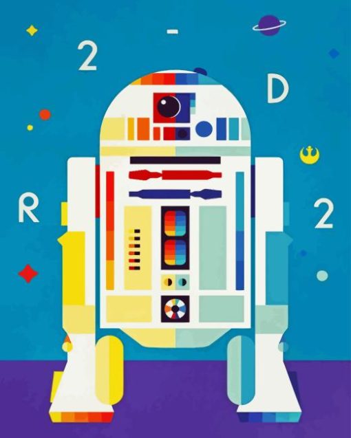 Colorful R2d2 Robot Diamond Painting