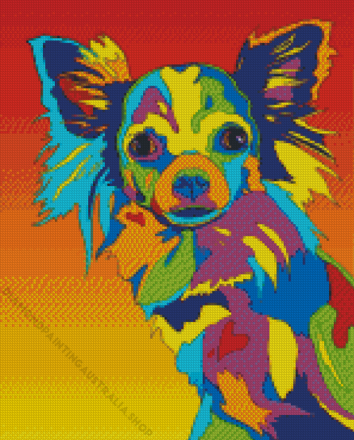 Colorful Chihuahua Dog Diamond Painting