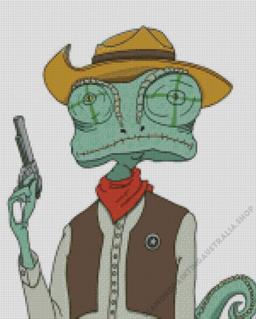 Cowboy Rango With Gun Diamond Painting