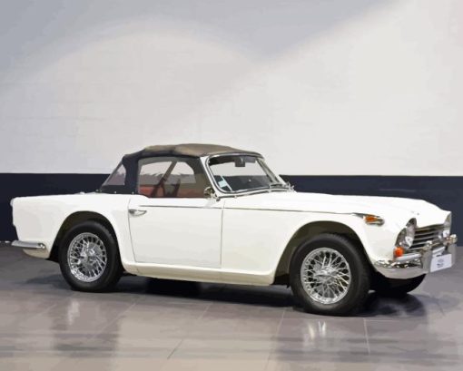 Cream Tr4a Car Diamond Painting