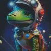 Cute Space Dinosaur Diamond Painting