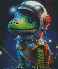 Cute Space Dinosaur Diamond Painting