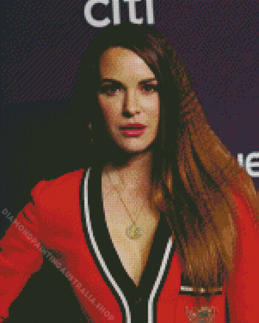 Danneel Ackles in Red Diamond Painting