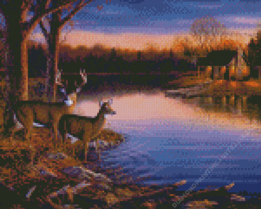 Deer Landscape Diamond Painting