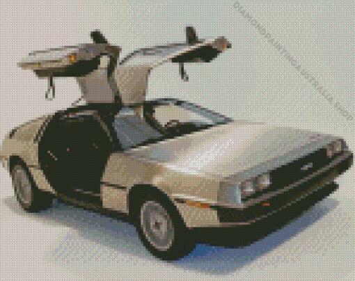 Delorean Car Diamond Painting