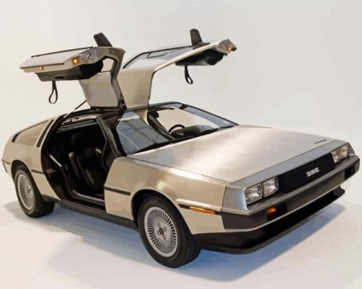 Delorean Car Diamond Painting