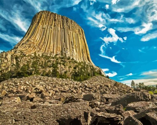 Devils Tower National Monument Diamond Painting