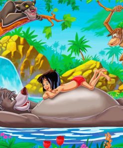 Disney Mowgli And Baloo Diamond Painting