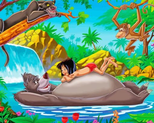 Disney Mowgli And Baloo Diamond Painting