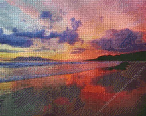 East Coast Beach Sundown Diamond Painting