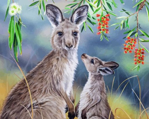 Eastern Grey Kangaroos Arts Diamond Painting