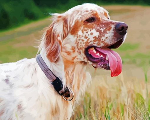 English Setter Puppy Diamond Painting