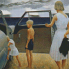 Family and Rainstorm Alex Colville Diamond Painting