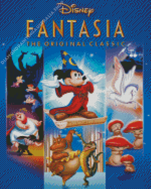 Fantasia Mickey Mouse Disney Poster Diamond Painting