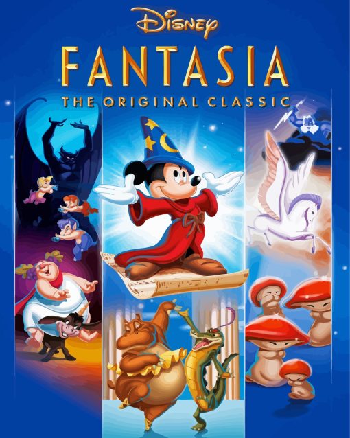 Fantasia Mickey Mouse Disney Poster Diamond Painting