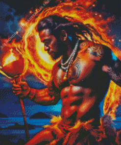 Fire Dancer Man Diamond Painting