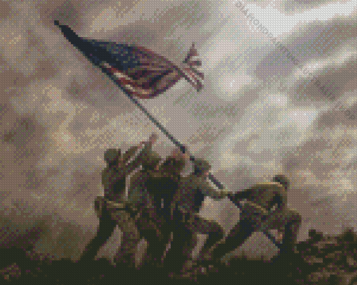 Flag Raising Iwo Jima Diamond Painting