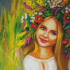 Flower Hair Diamond Painting