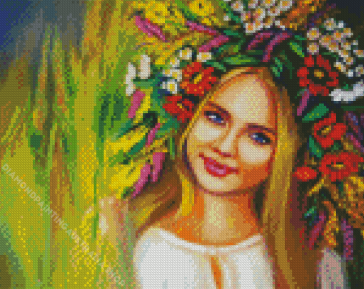 Flower Hair Diamond Painting