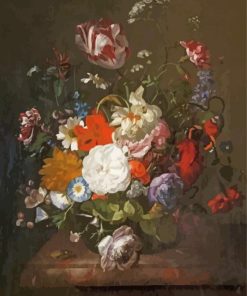 Flowers in a Glass Vase With insects Diamond Painting