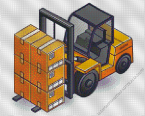 Forklift Truck Diamond Painting