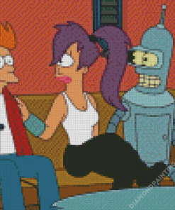 Fry and Leela Diamond Painting