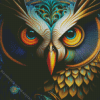 Futurism Owl Bird Diamond Painting