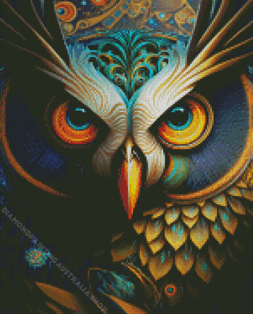 Futurism Owl Bird Diamond Painting