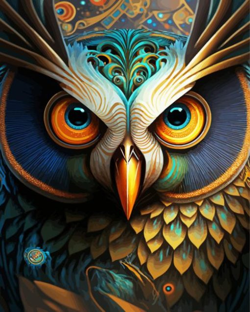 Futurism Owl Bird Diamond Painting