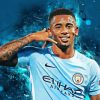 Gabriel Jesus Splatter Diamond Painting