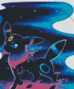 Galaxy Umbreon Diamond Painting